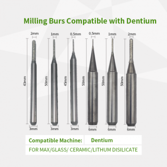 Glass ceramics lithium ceramics dentium cad cam milling bur - dengman